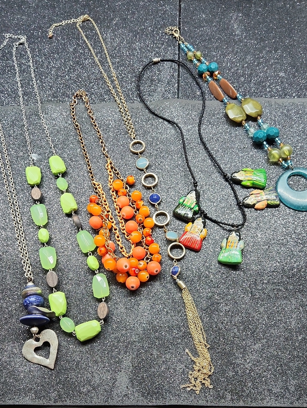 Colorful Multi-Strand Women’s Necklace Bundle